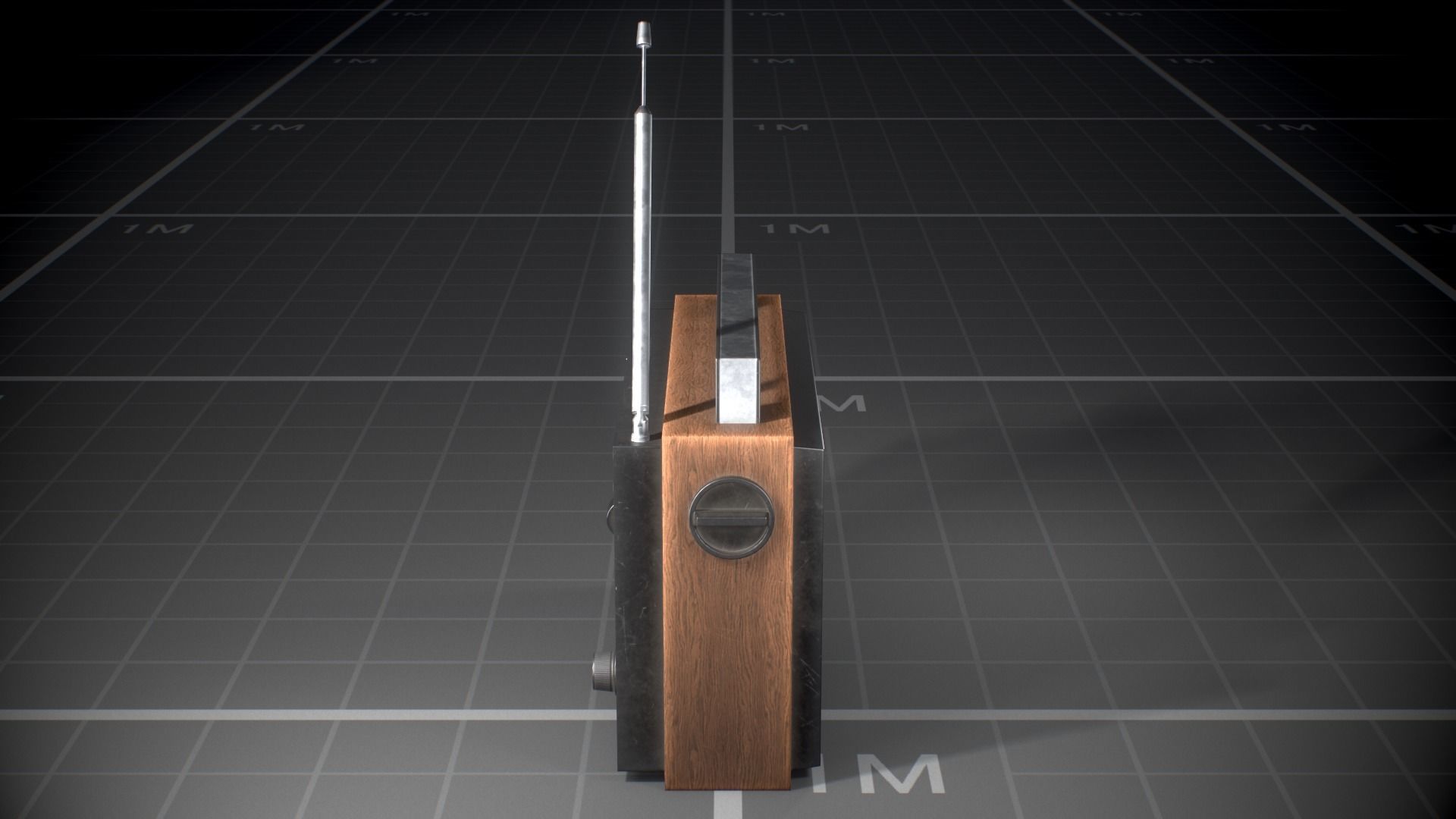 Used Soviet Radio Low-poly 3D model_5