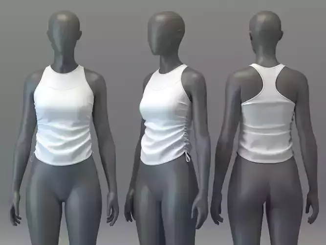 Tank Top with Ruching Detail