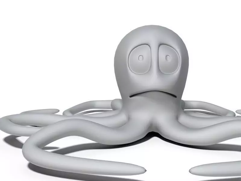 Cartoon Octopus 3D model_0