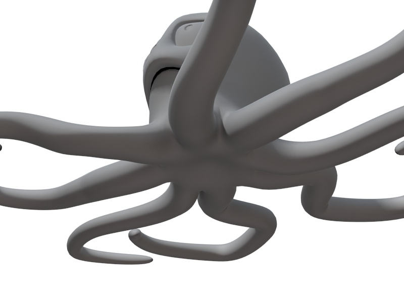 Cartoon Octopus 3D model_3