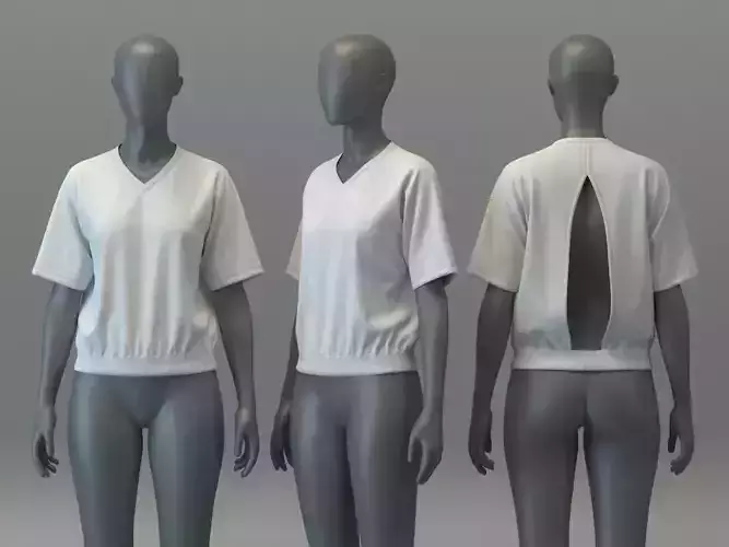 T-shirt with open back detail