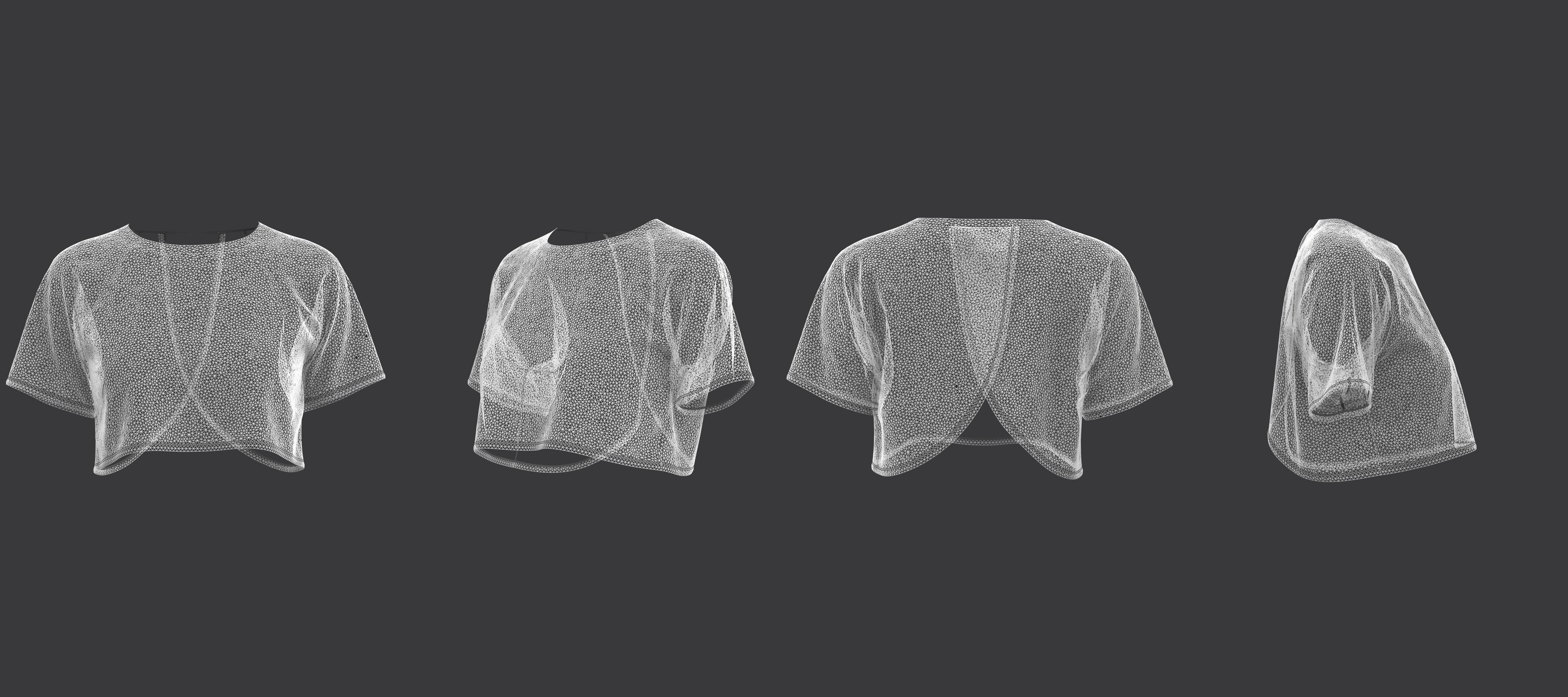 Crop top with Surplice back 3D model_13