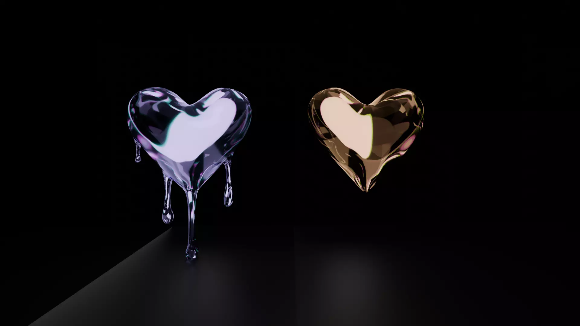 3D GLASS LOVE Y2K Low-poly 3D model_0