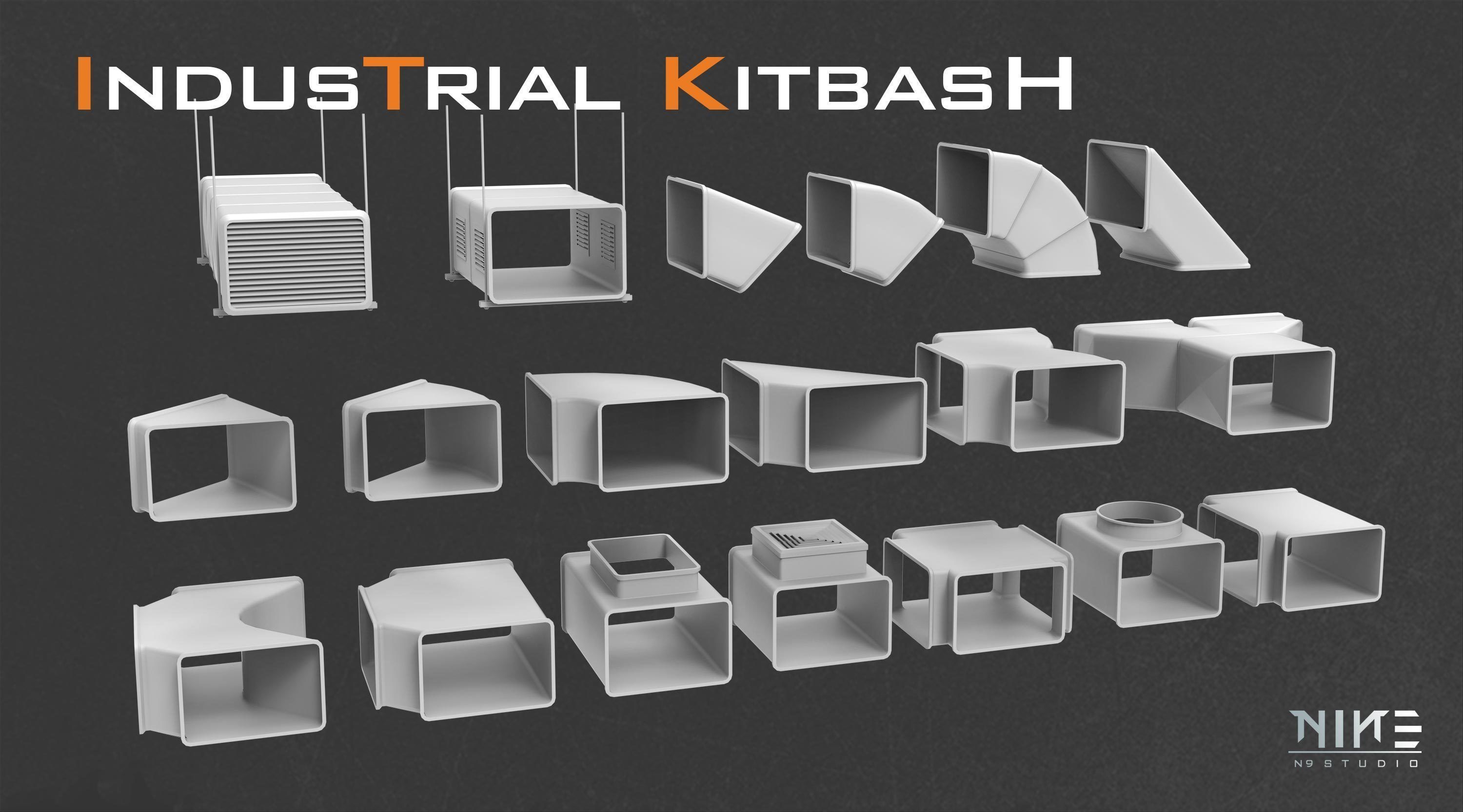 Industrial Kitbash-V2 3D model_5