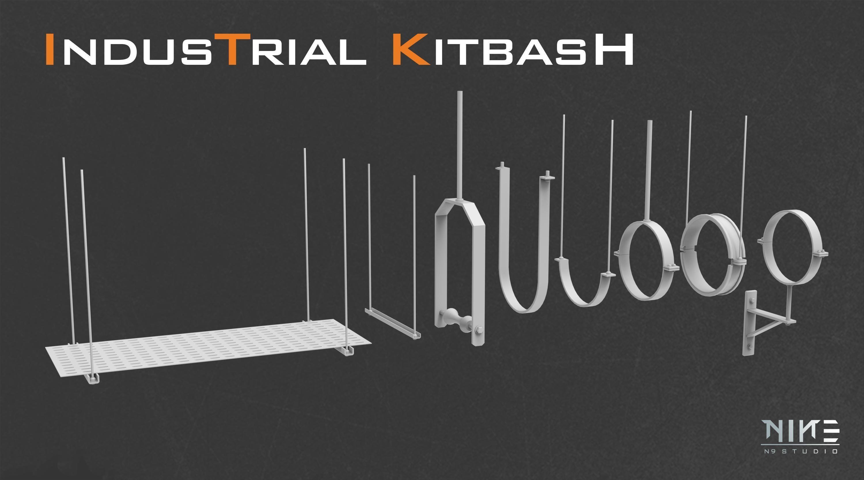 Industrial Kitbash-V2 3D model_6