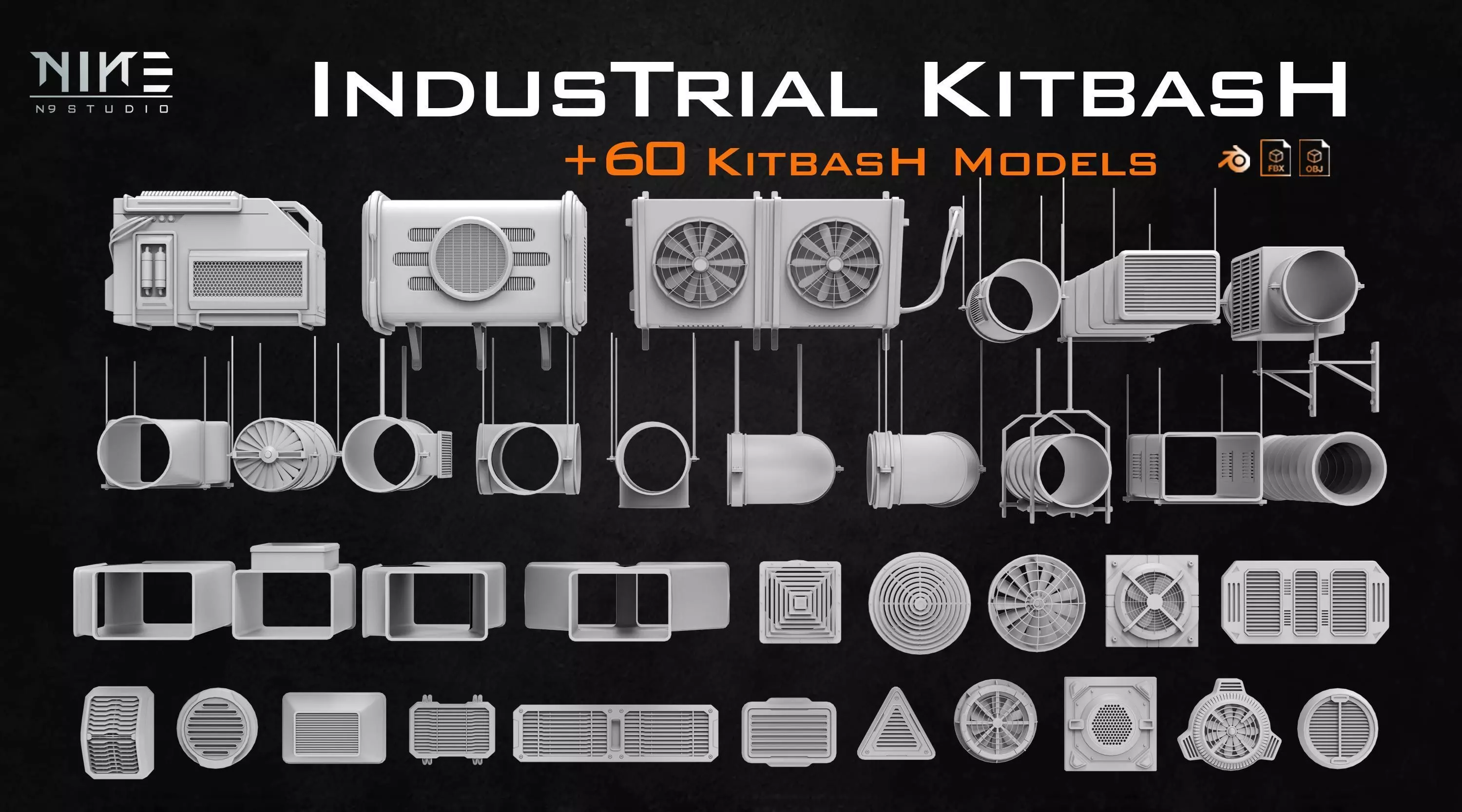 Industrial Kitbash-V2 3D model_0