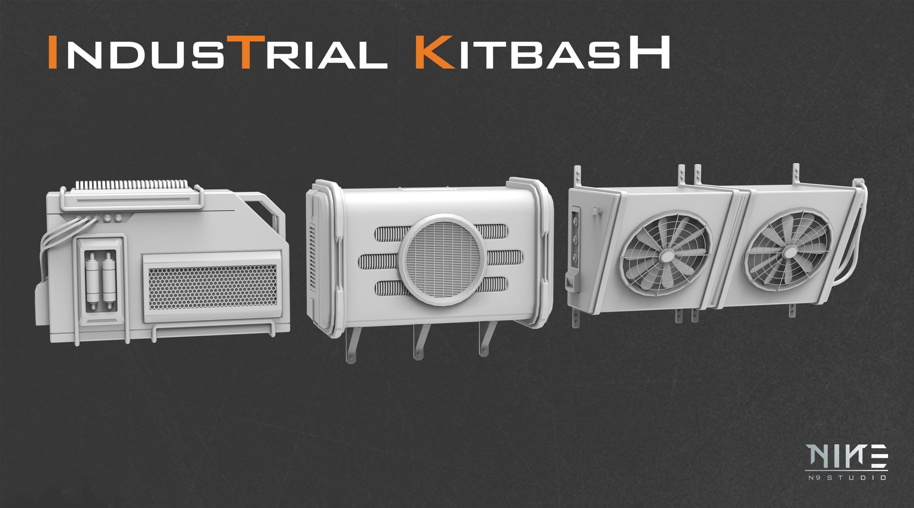 Industrial Kitbash-V2 3D model_1