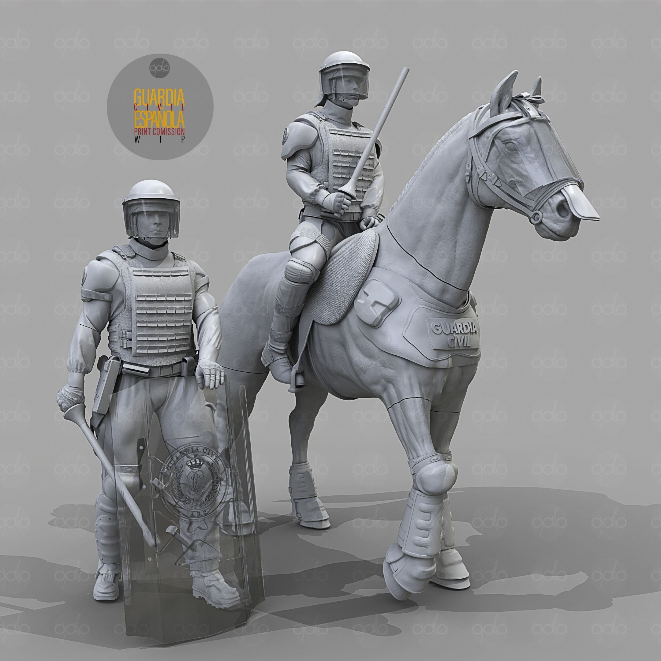 GUARDIA CIVIL  ESPANOL 3D print model_1
