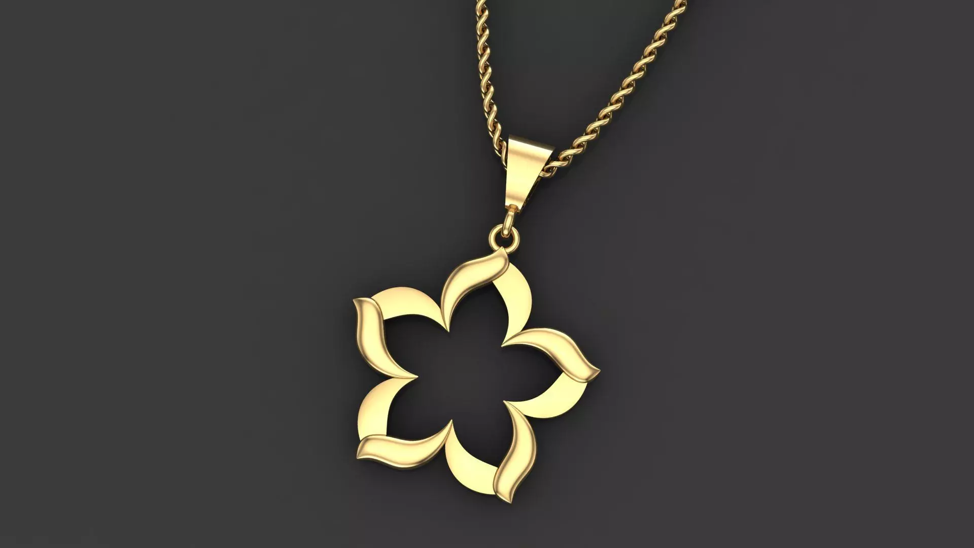 1 flower pendant 3D print model_0