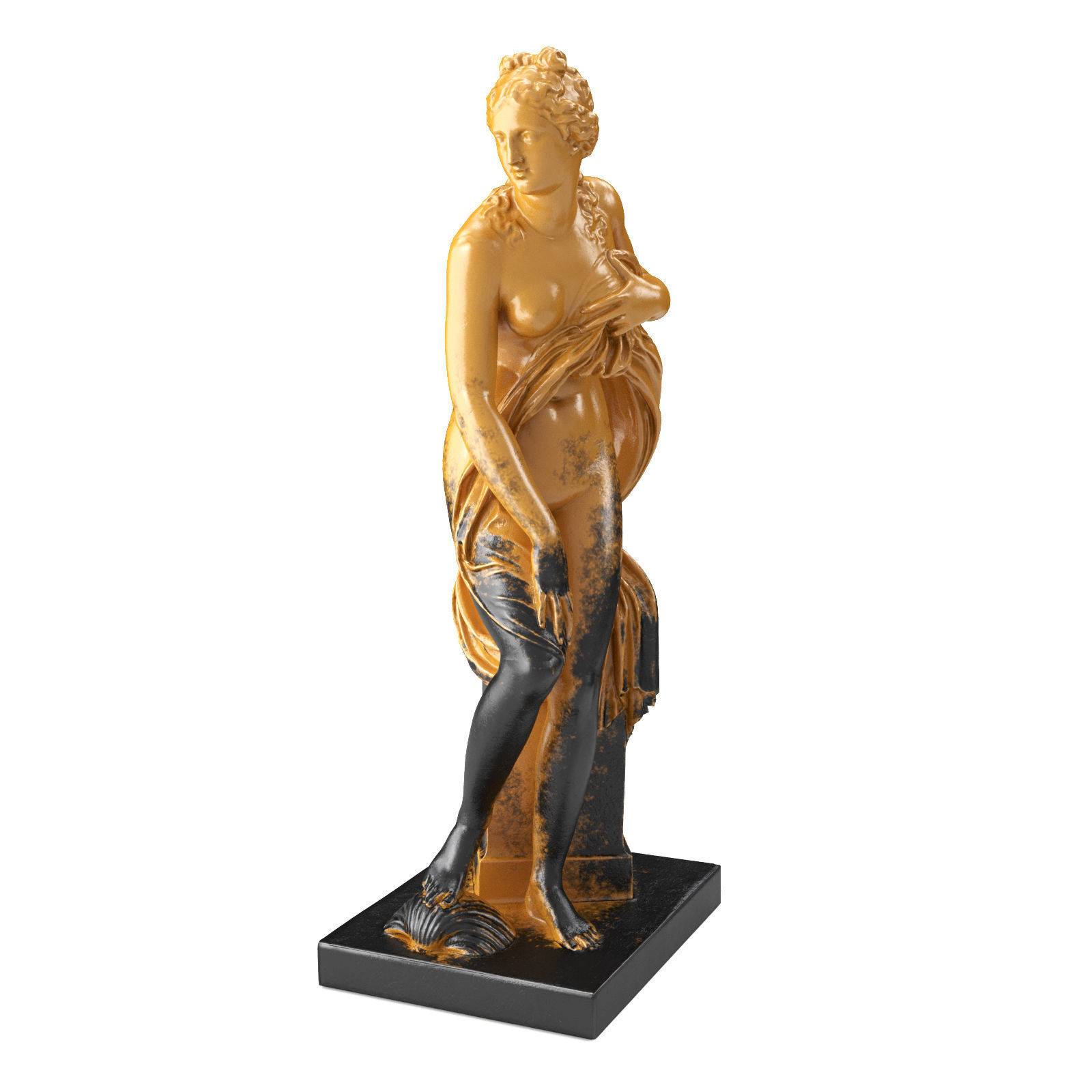 Venus from Waves sculpture Low-poly 3D model_2