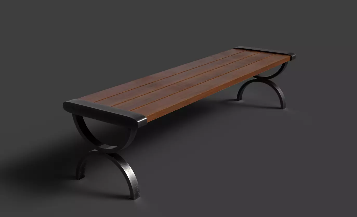 bench Low-poly 3D model