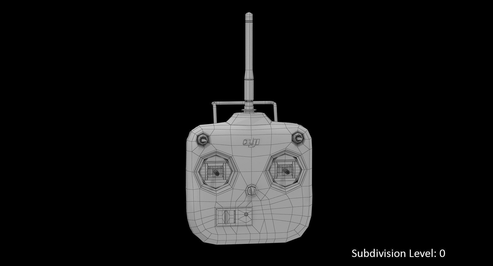 DJI Phantom Remote Control 5 8GHz Low-poly 3D model_28