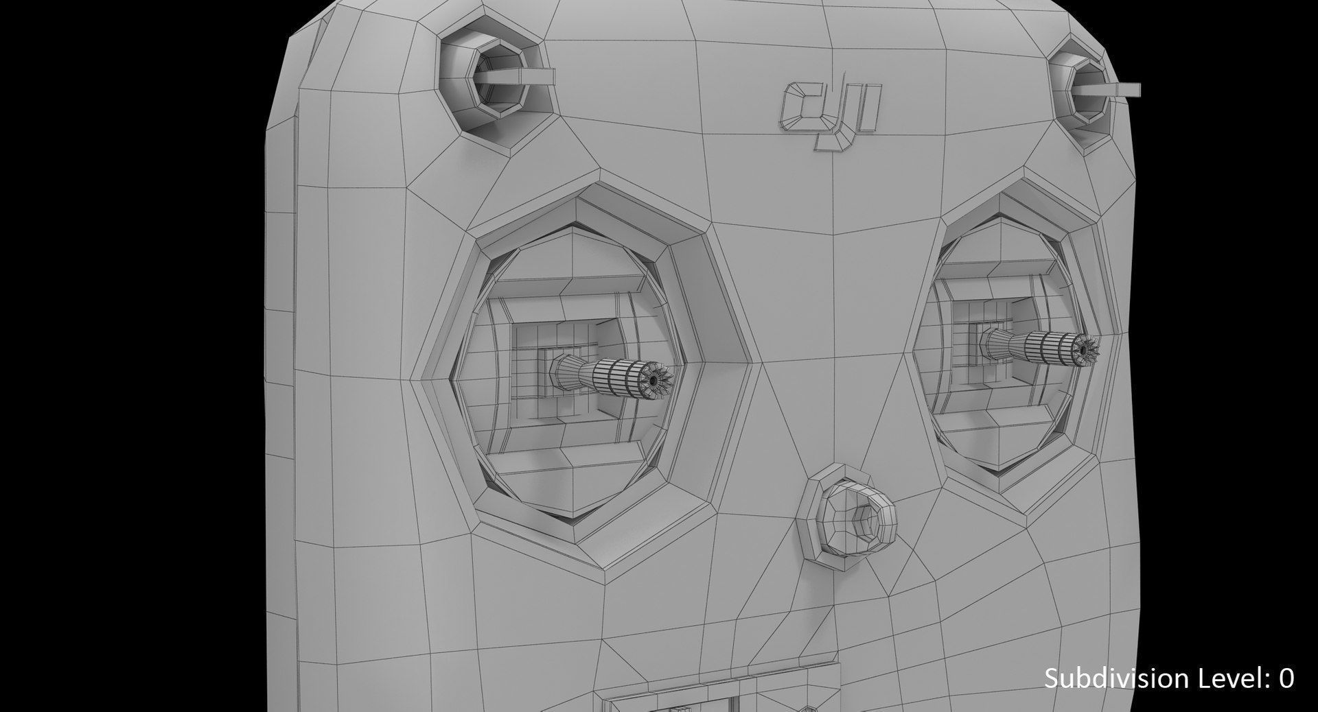 DJI Phantom Remote Control 5 8GHz Low-poly 3D model_36