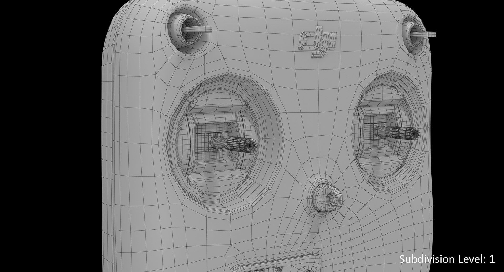 DJI Phantom Remote Control 5 8GHz Low-poly 3D model_37