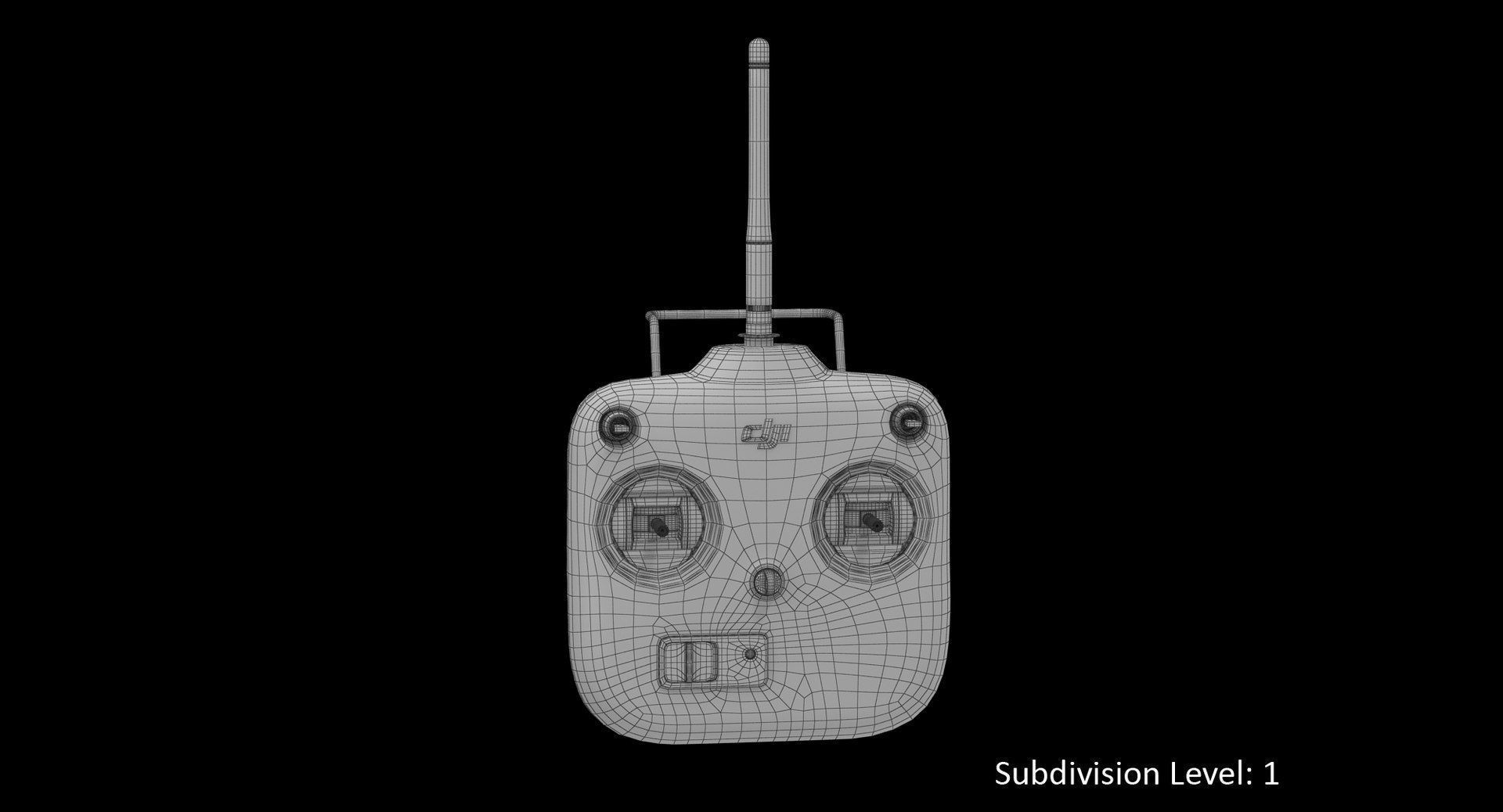 DJI Phantom Remote Control 5 8GHz Low-poly 3D model_29
