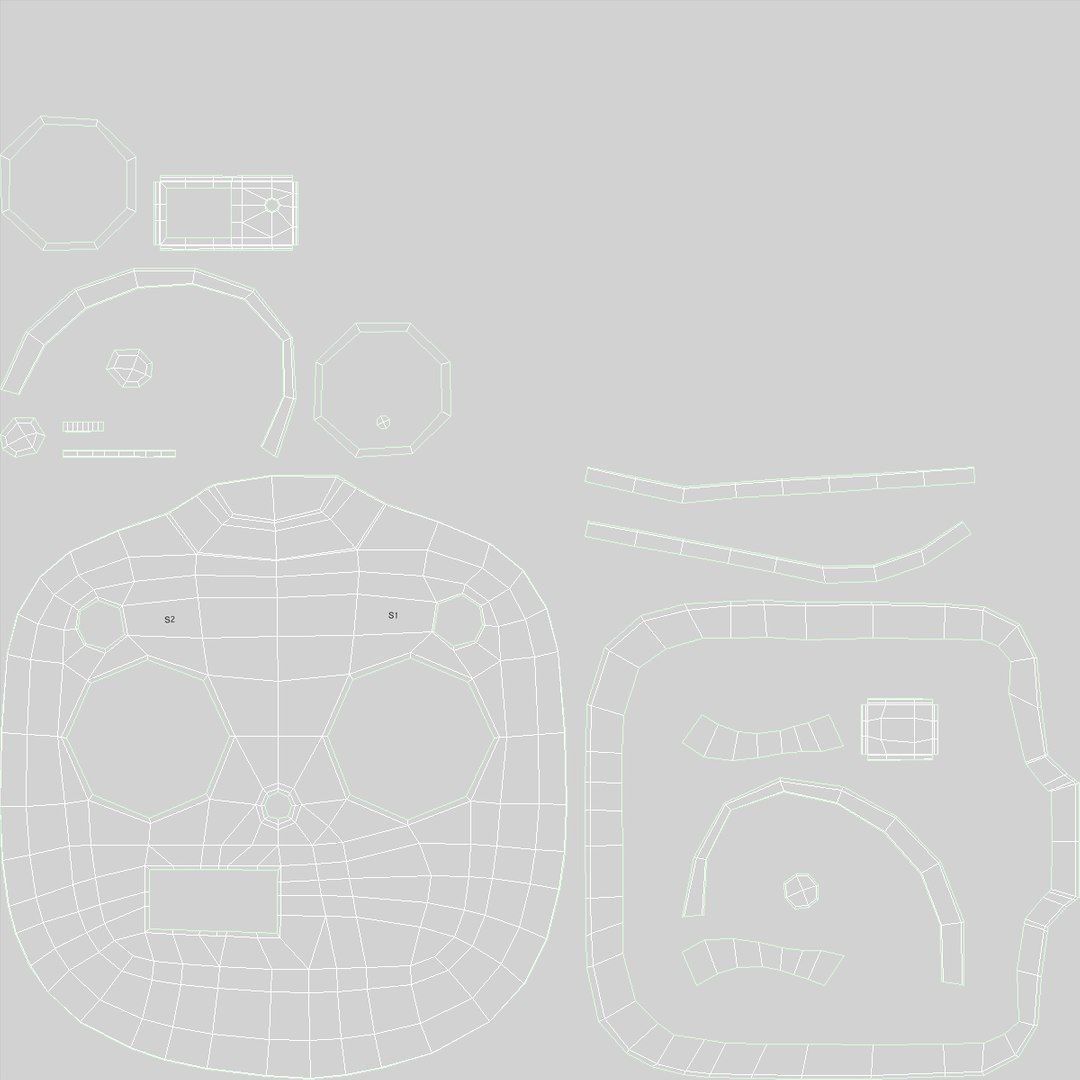 DJI Phantom Remote Control 5 8GHz Low-poly 3D model_42