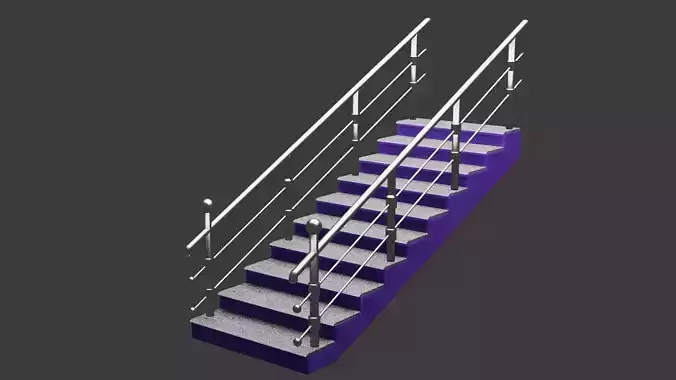 Staircase with handraling