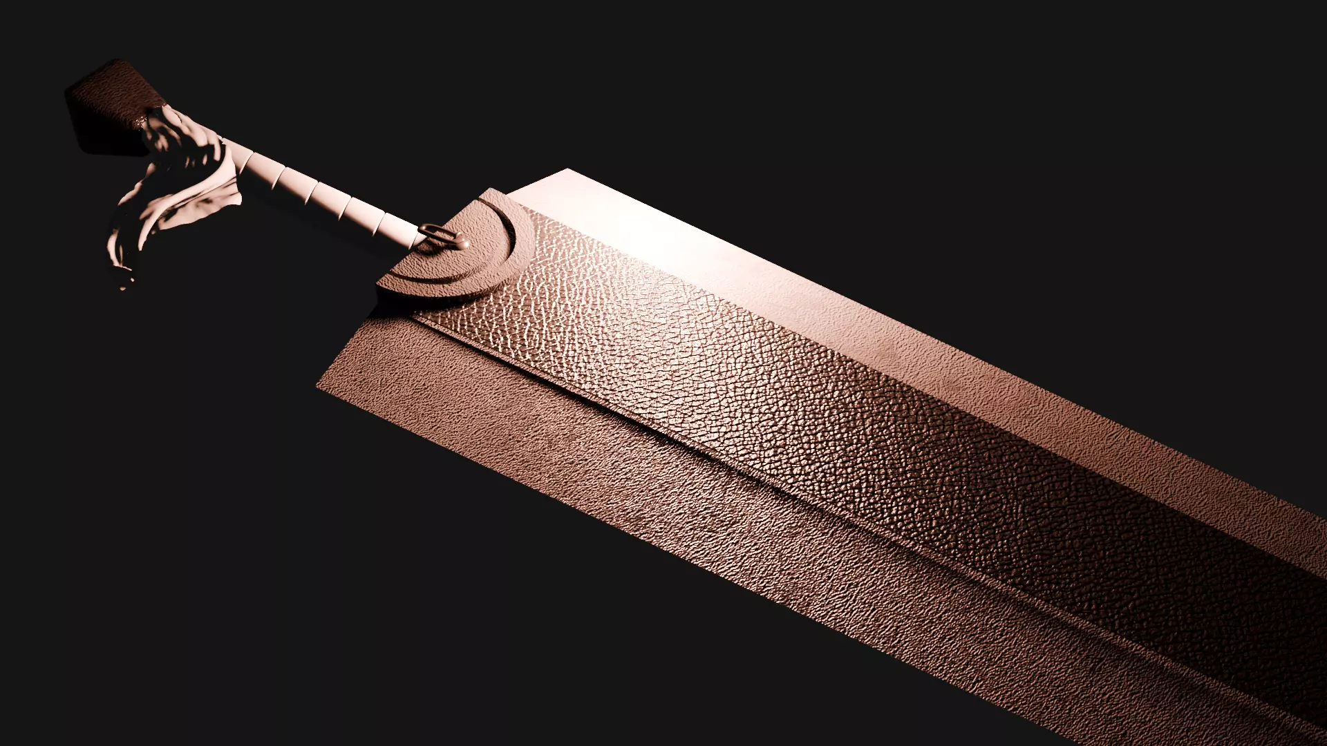 Dragon Slayer Berserk manga Gut s Sword fanart 3D Model Free low-poly 3D model