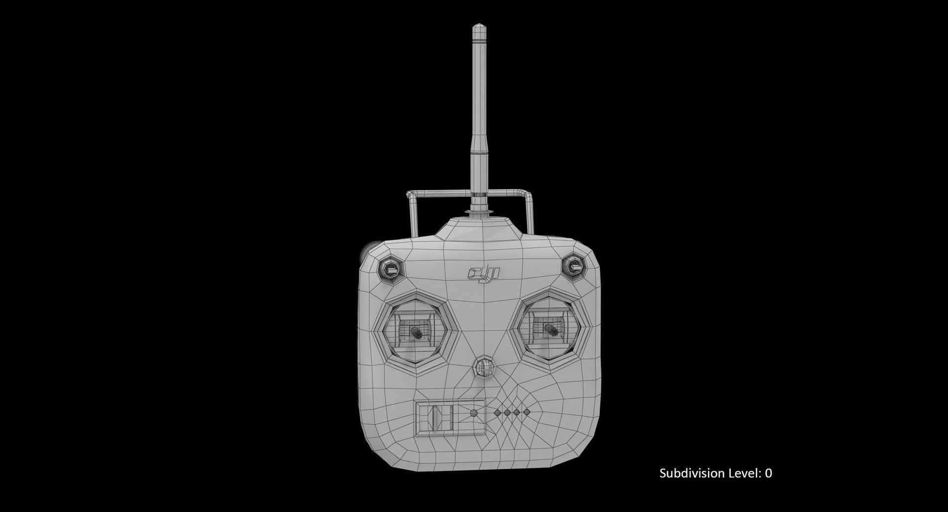 DJI Phantom Remote Control 5 8GHz Lipo Battery Low-poly 3D model_27