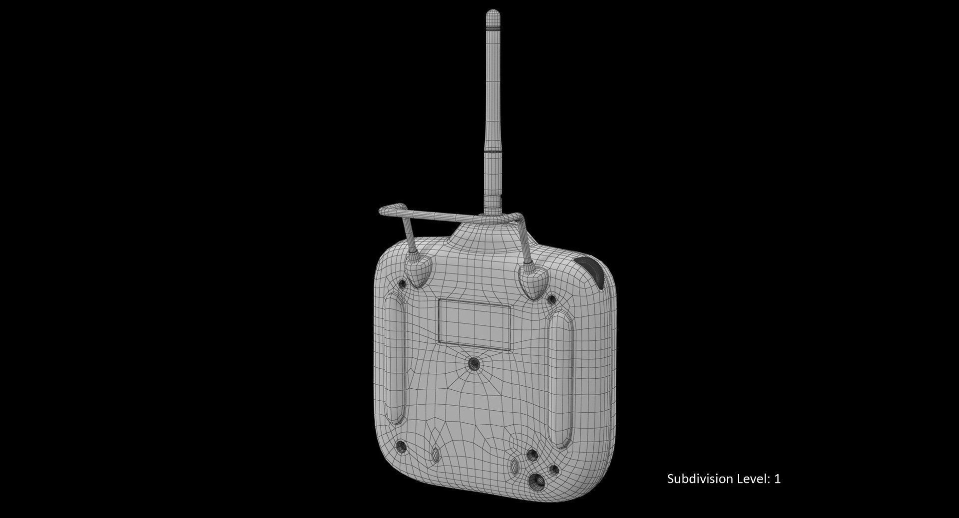 DJI Phantom Remote Control 5 8GHz Lipo Battery Low-poly 3D model_32