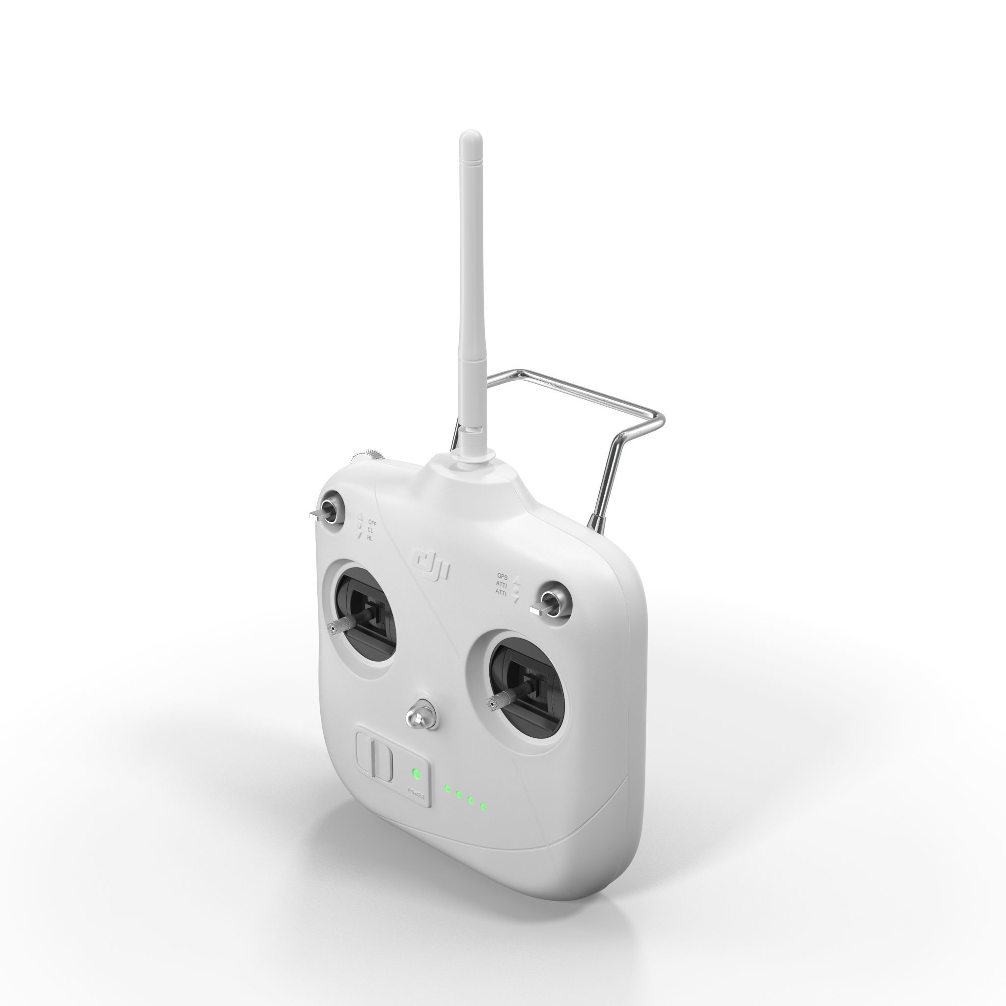 DJI Phantom Remote Control 5 8GHz Lipo Battery Low-poly 3D model_9