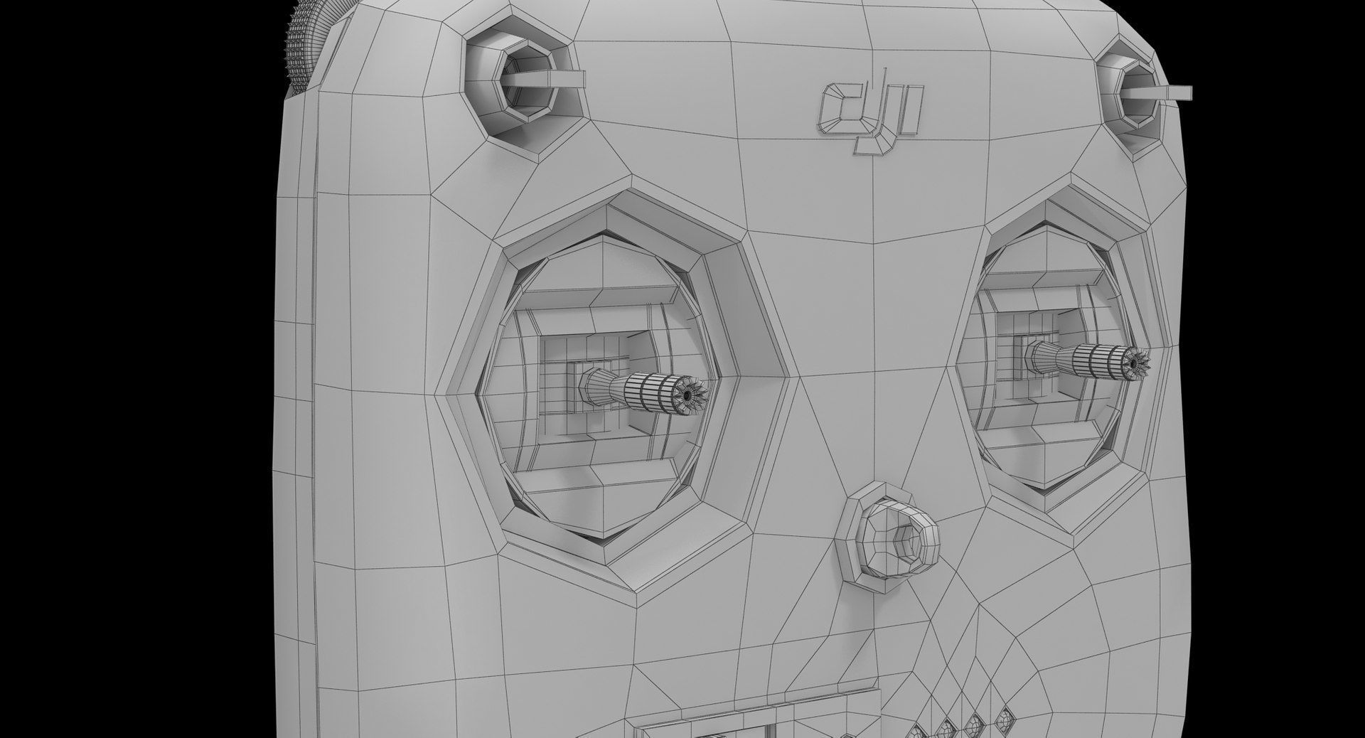 DJI Phantom Remote Control 5 8GHz Lipo Battery Low-poly 3D model_35