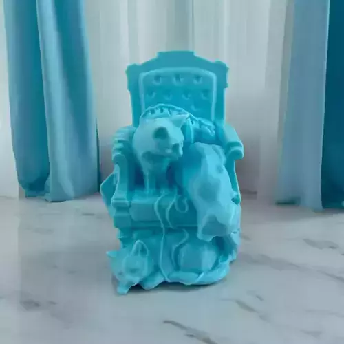 CATS ON CHAIR 3D print model