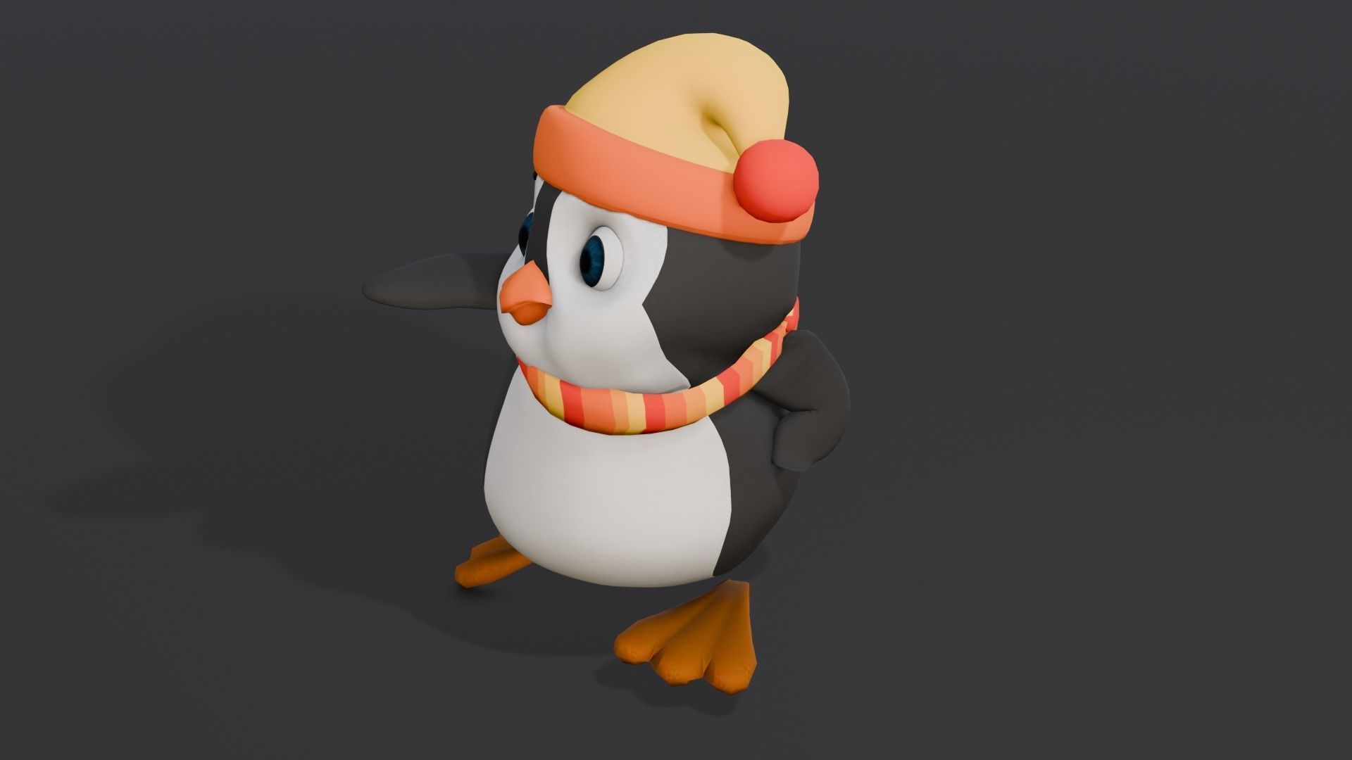 Animated Penguin 3D Model  Low-poly 3D model_14