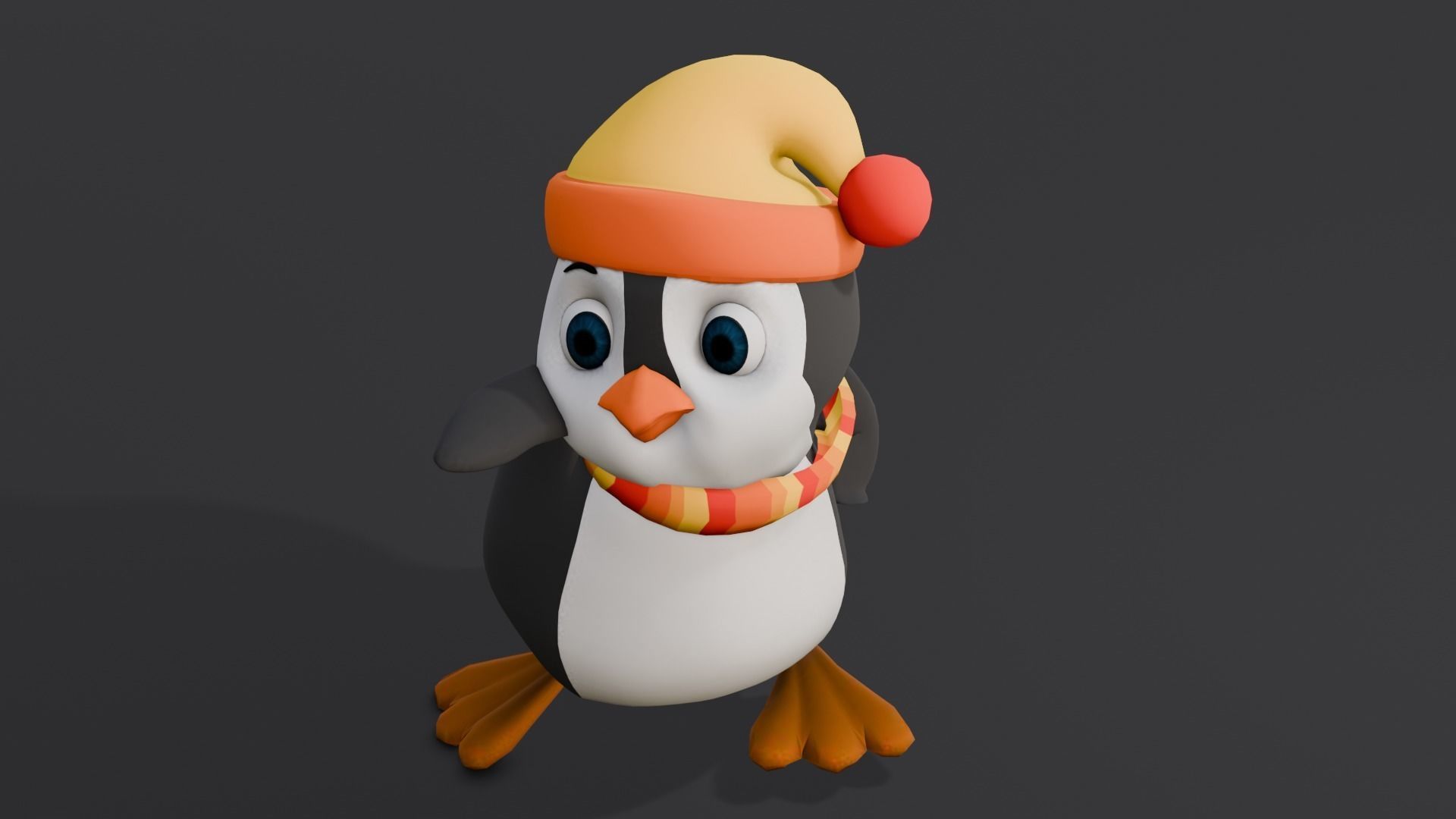 Animated Penguin 3D Model  Low-poly 3D model_5