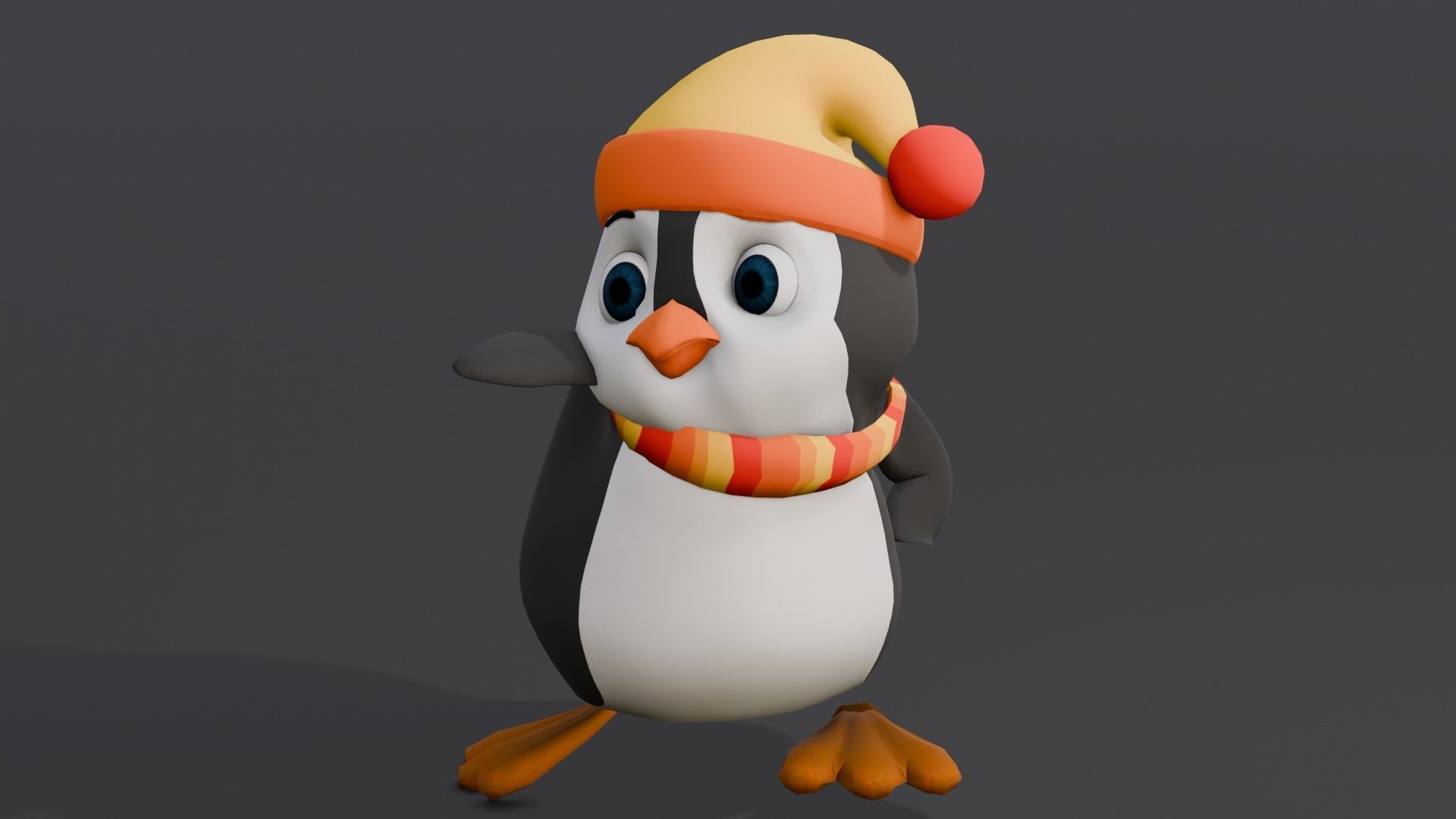 Animated Penguin 3D Model  Low-poly 3D model_19