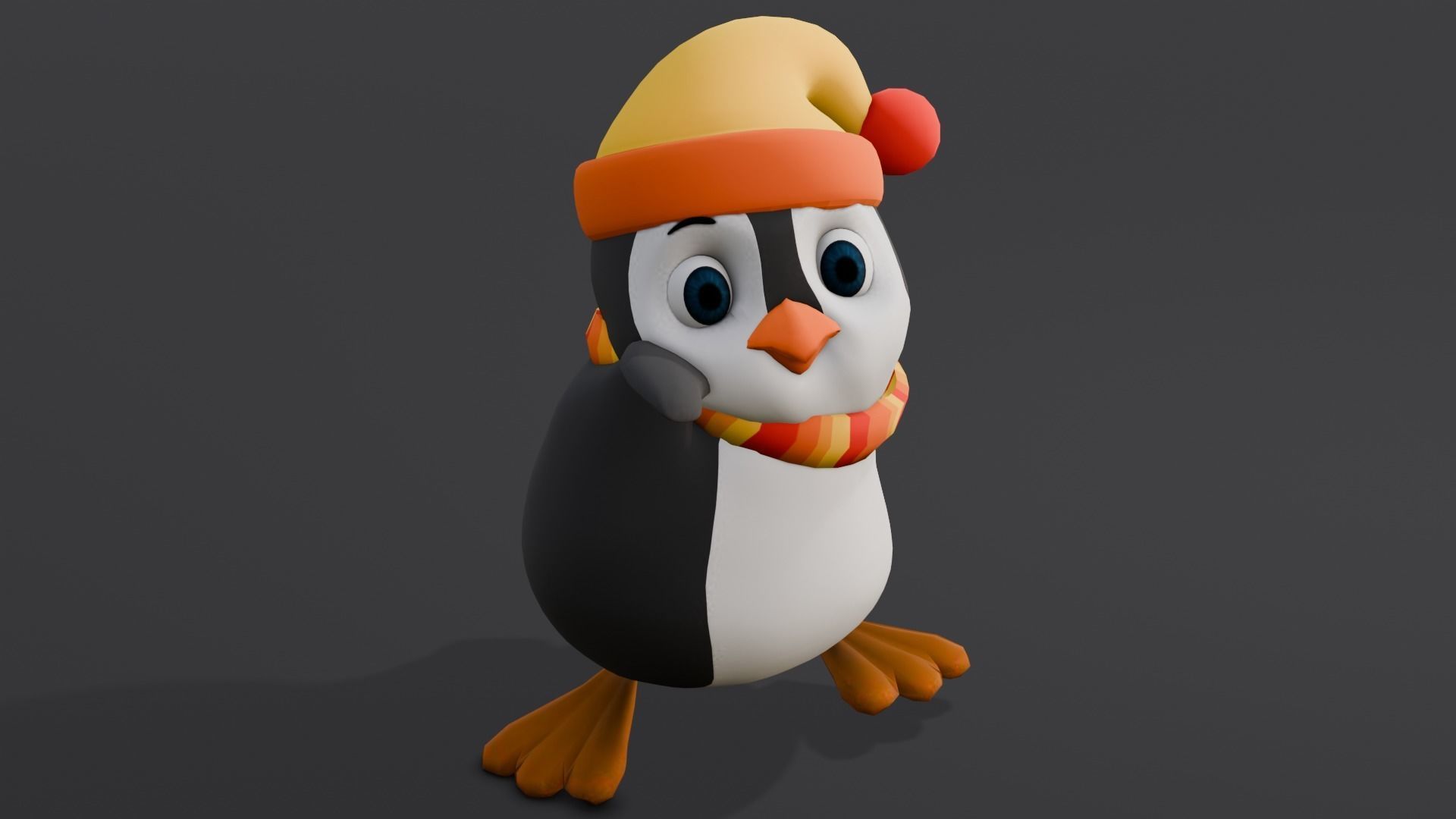 Animated Penguin 3D Model  Low-poly 3D model_1