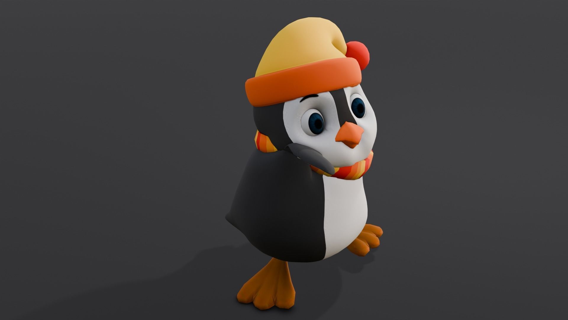 Animated Penguin 3D Model  Low-poly 3D model_3