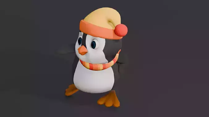Animated Penguin 3D Model 