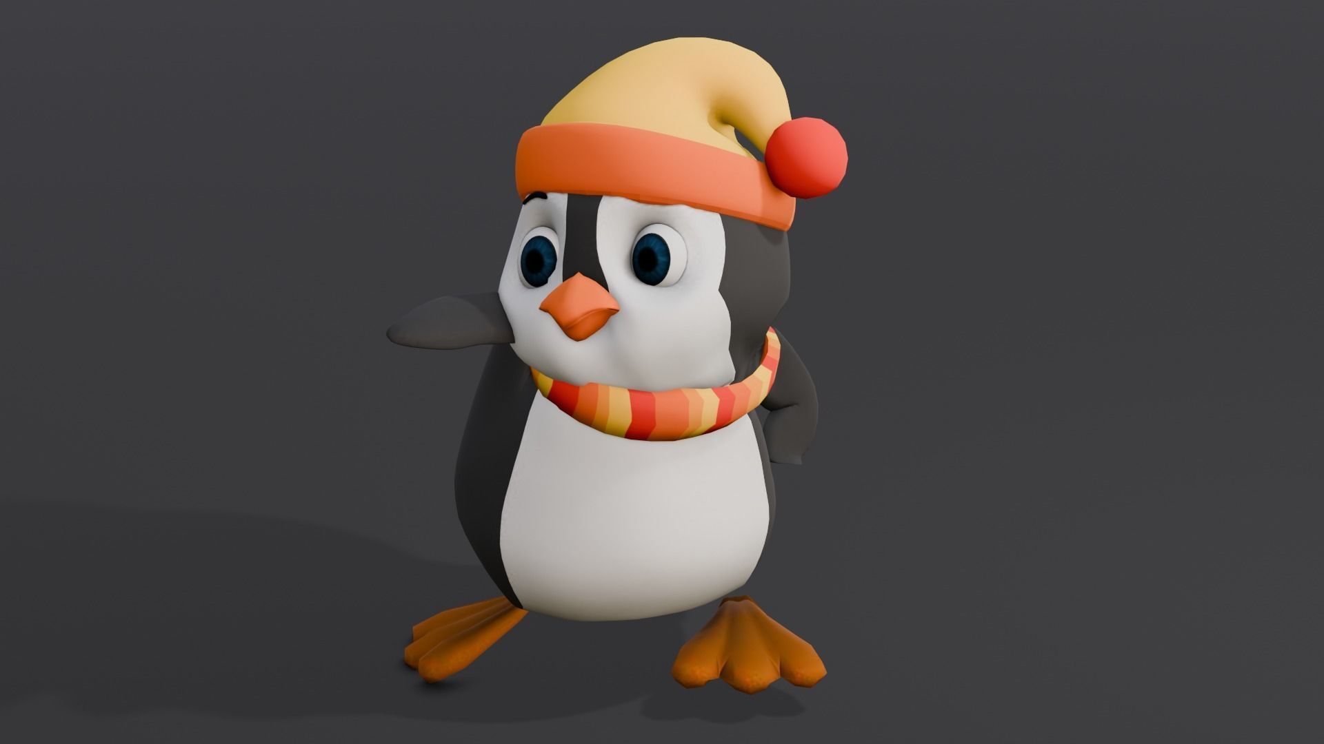 Animated Penguin 3D Model  Low-poly 3D model_10