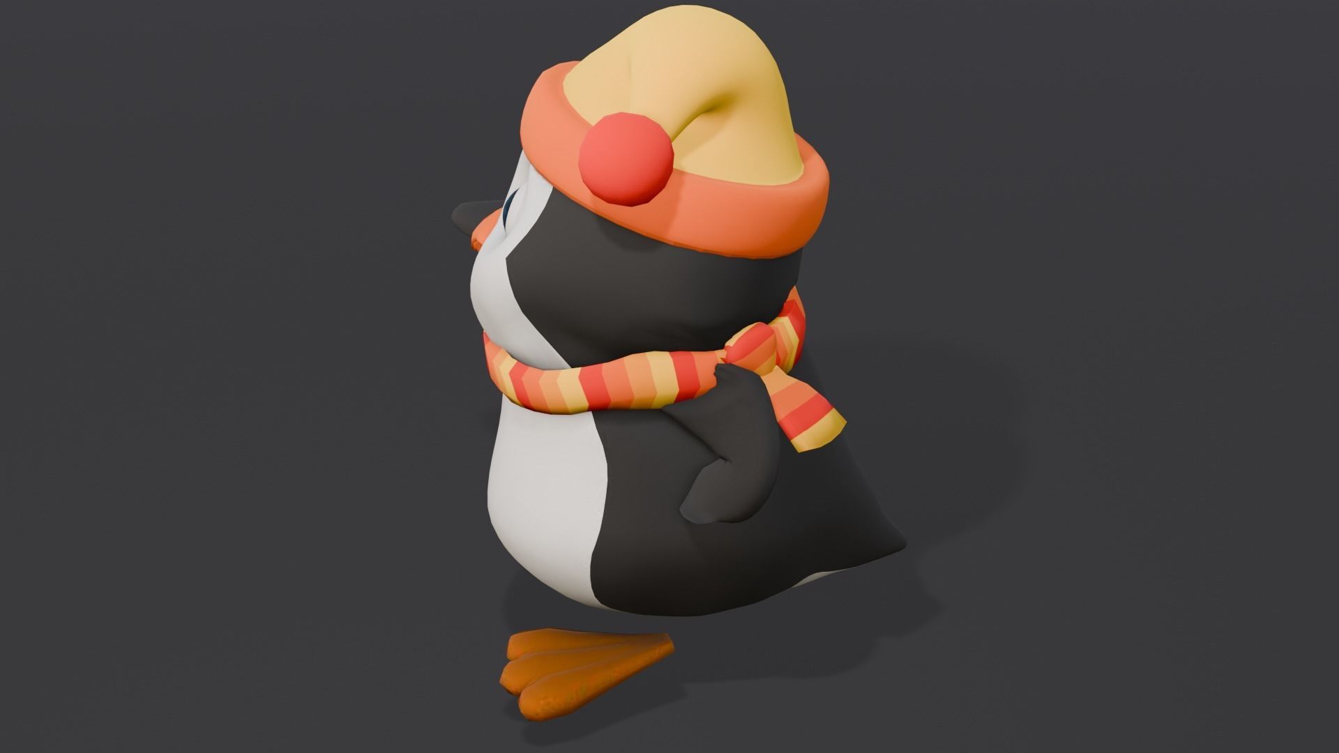 Animated Penguin 3D Model  Low-poly 3D model_16