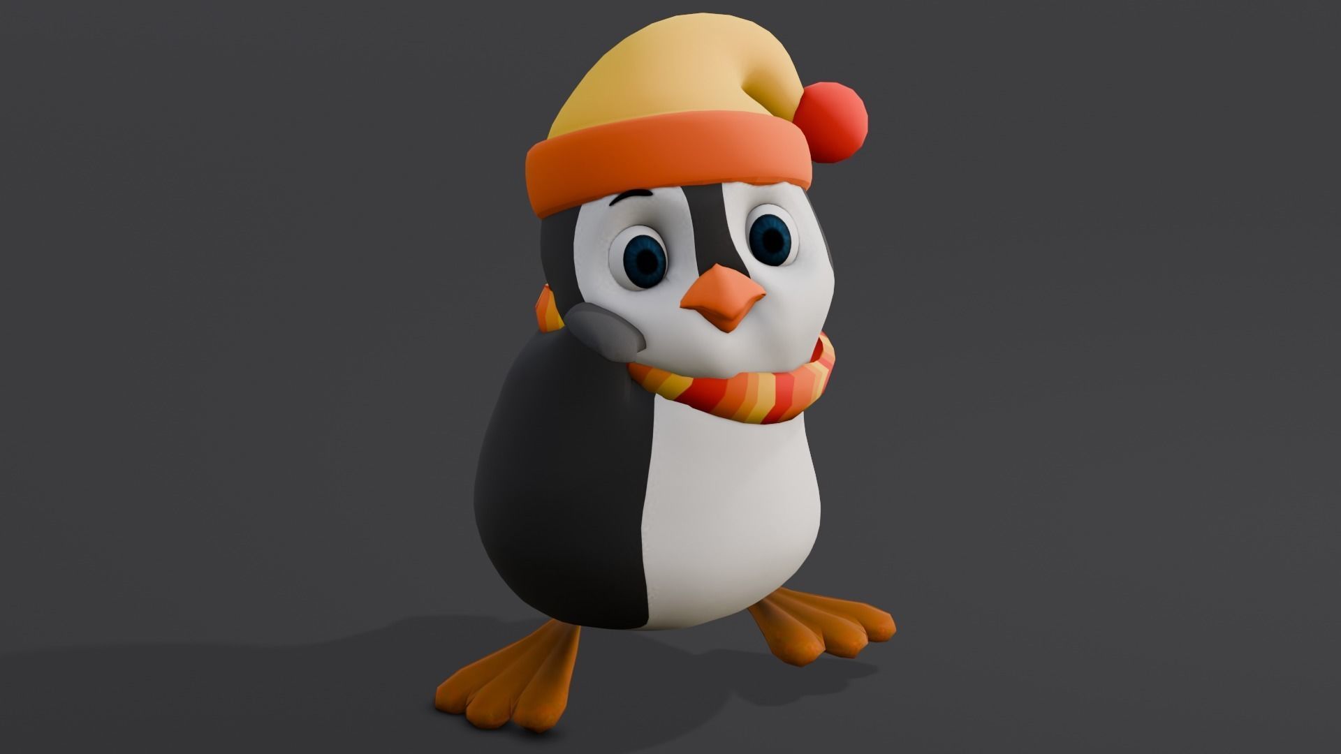 Animated Penguin 3D Model  Low-poly 3D model_20