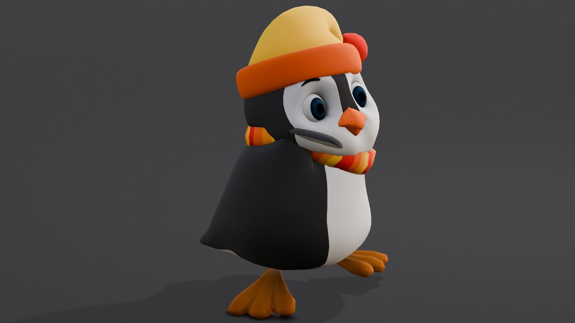 Animated Penguin 3D Model  Low-poly 3D model_4