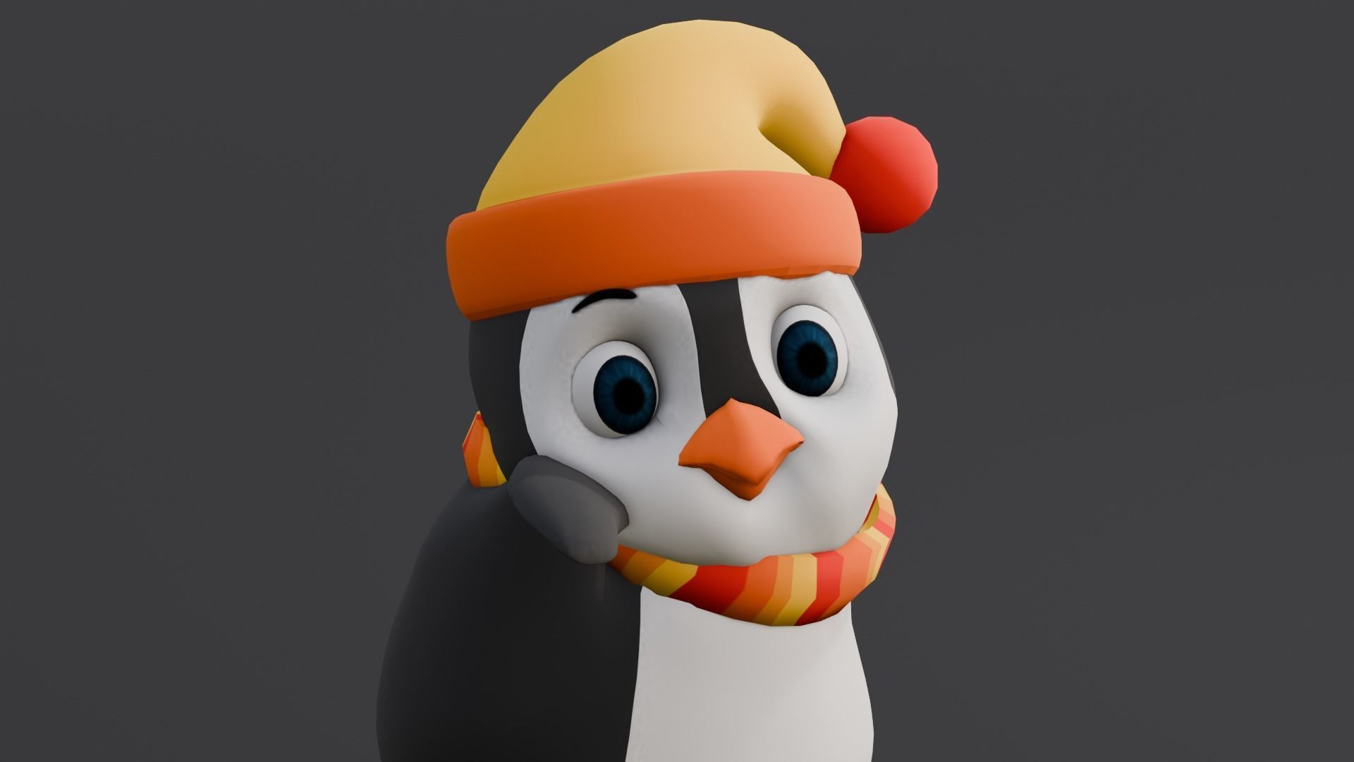 Animated Penguin 3D Model  Low-poly 3D model_2