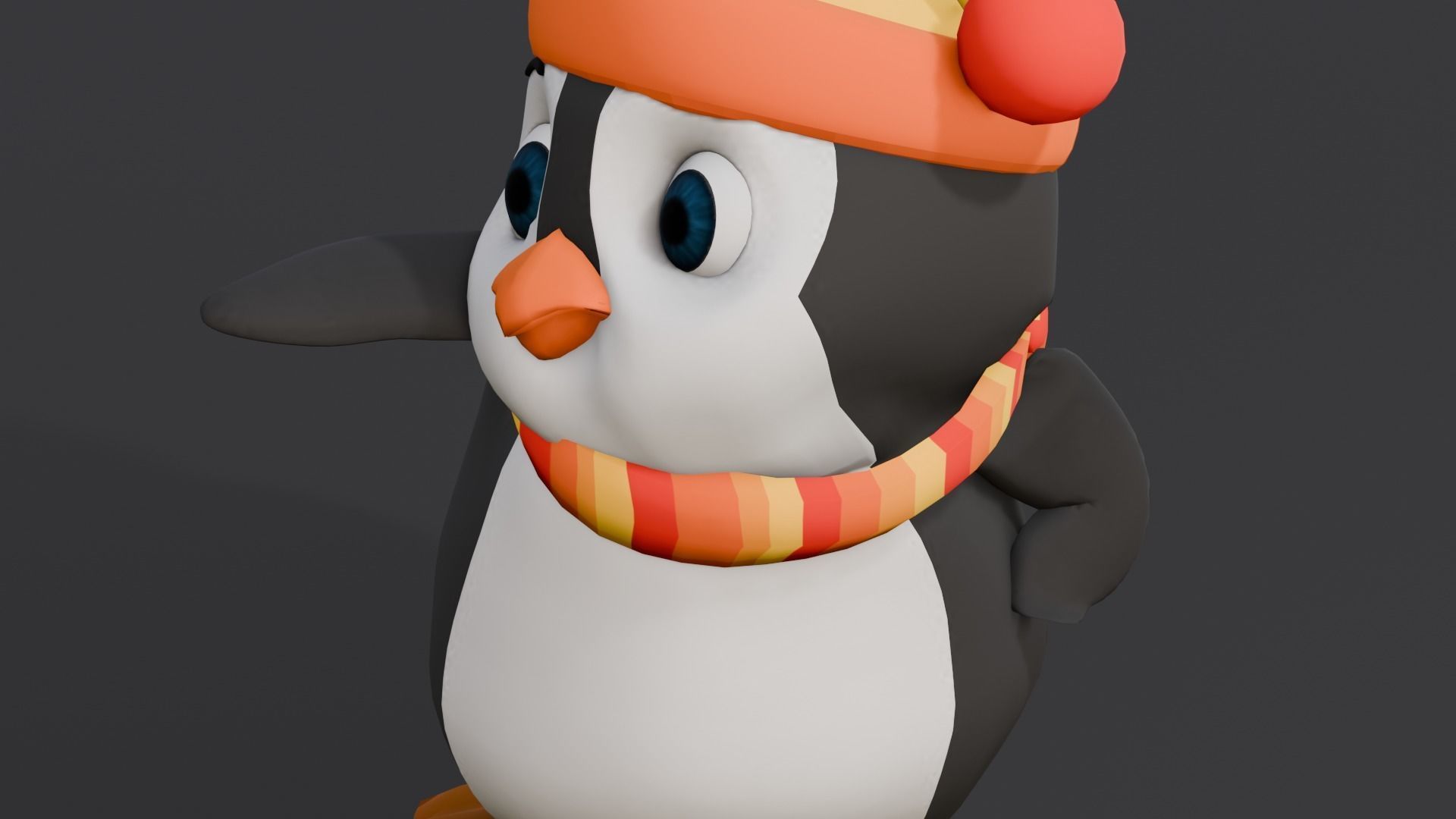 Animated Penguin 3D Model  Low-poly 3D model_9