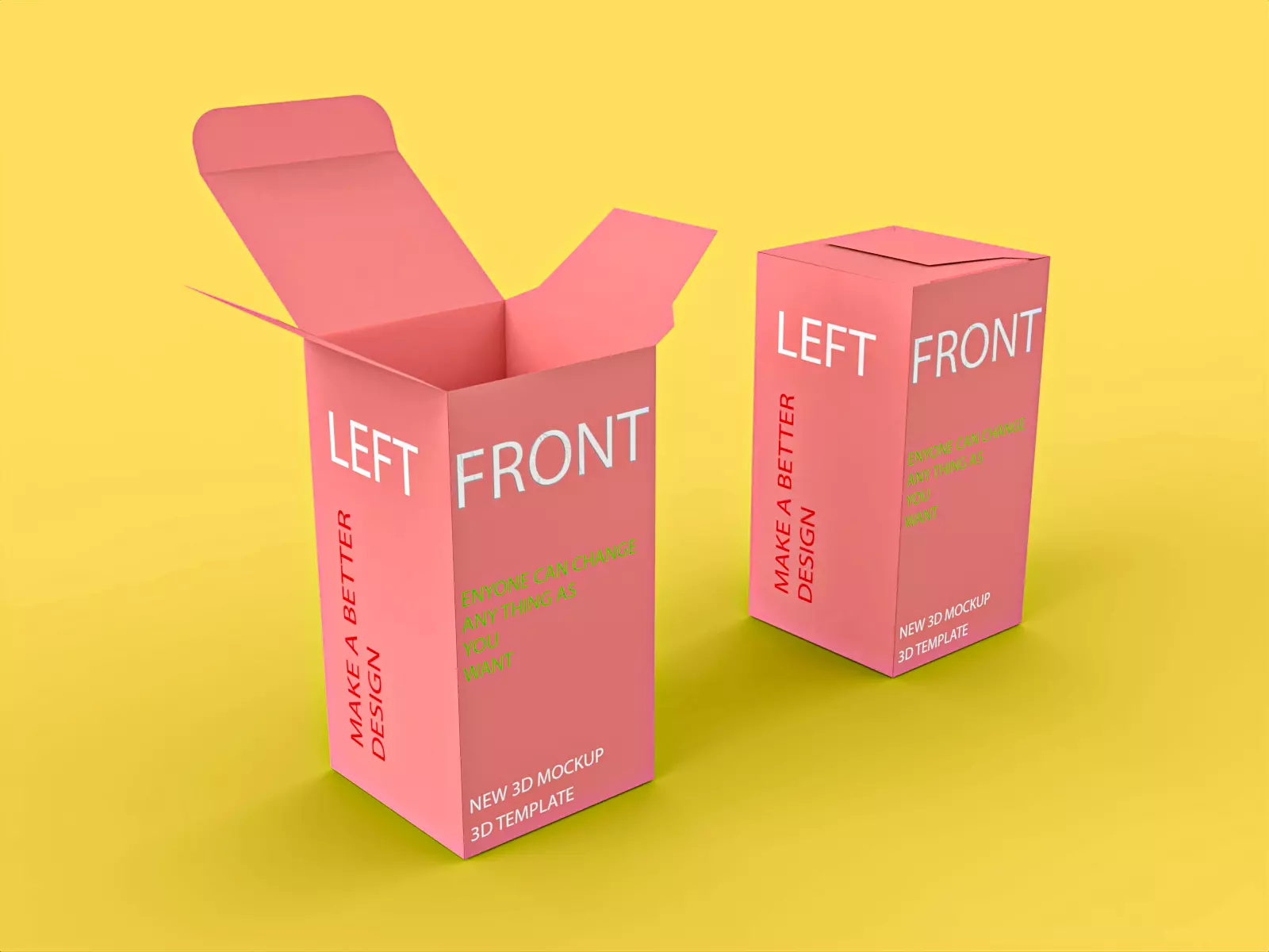 3d mockup box with uv map 3D model_0