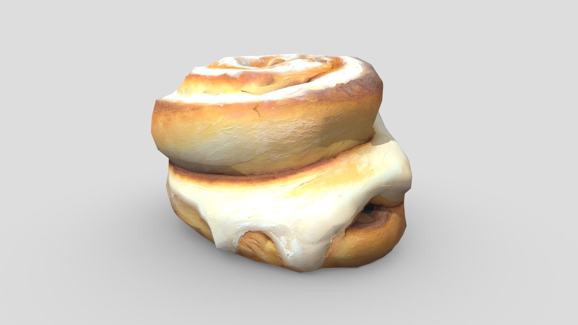 Cinnamon Roll Low-poly 3D model_9