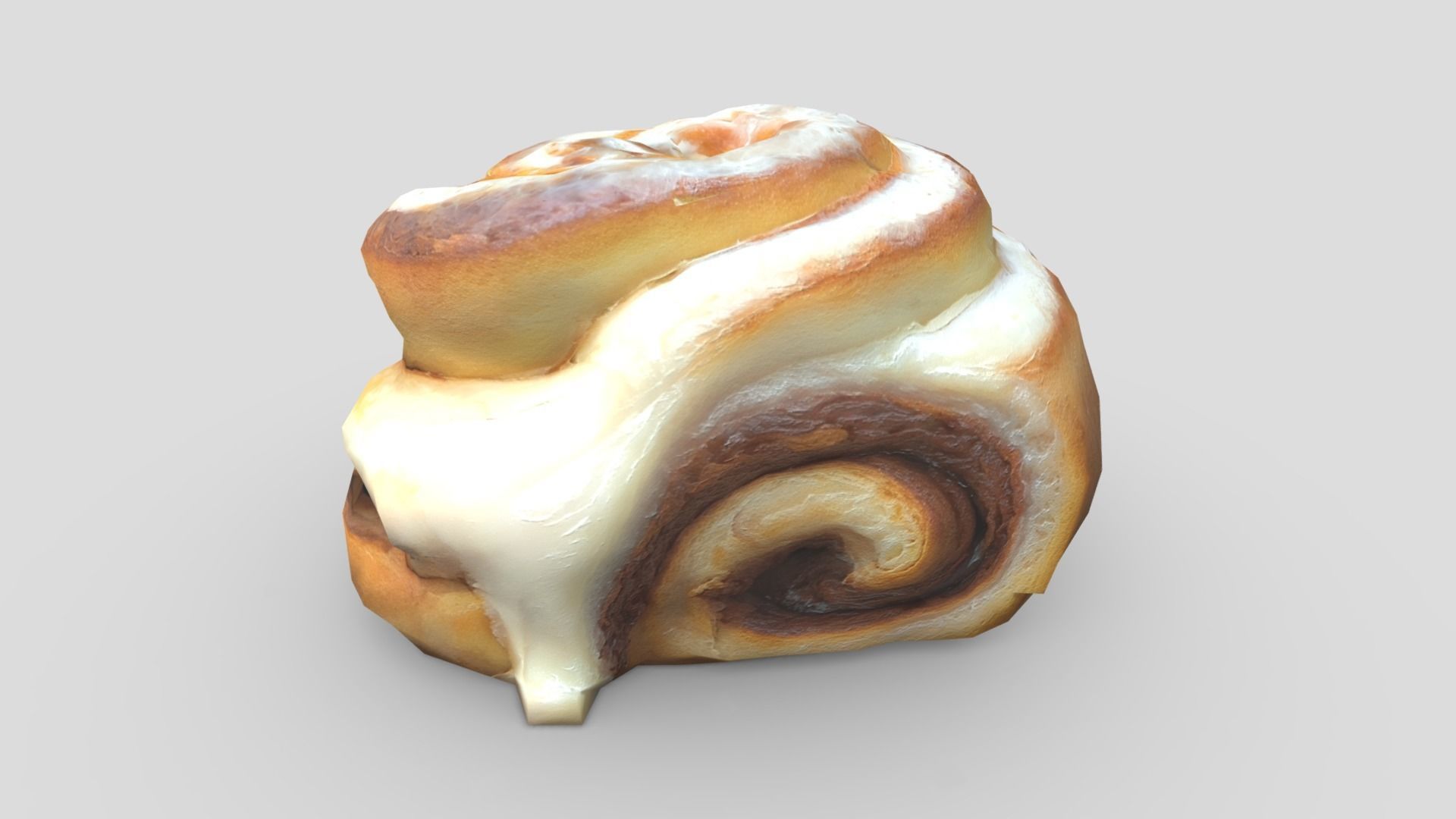 Cinnamon Roll Low-poly 3D model_3