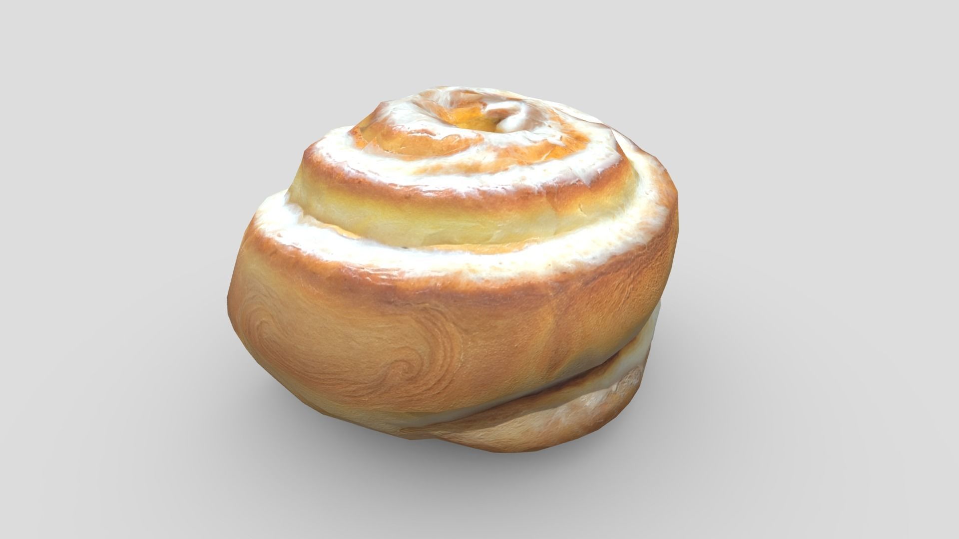 Cinnamon Roll Low-poly 3D model_7