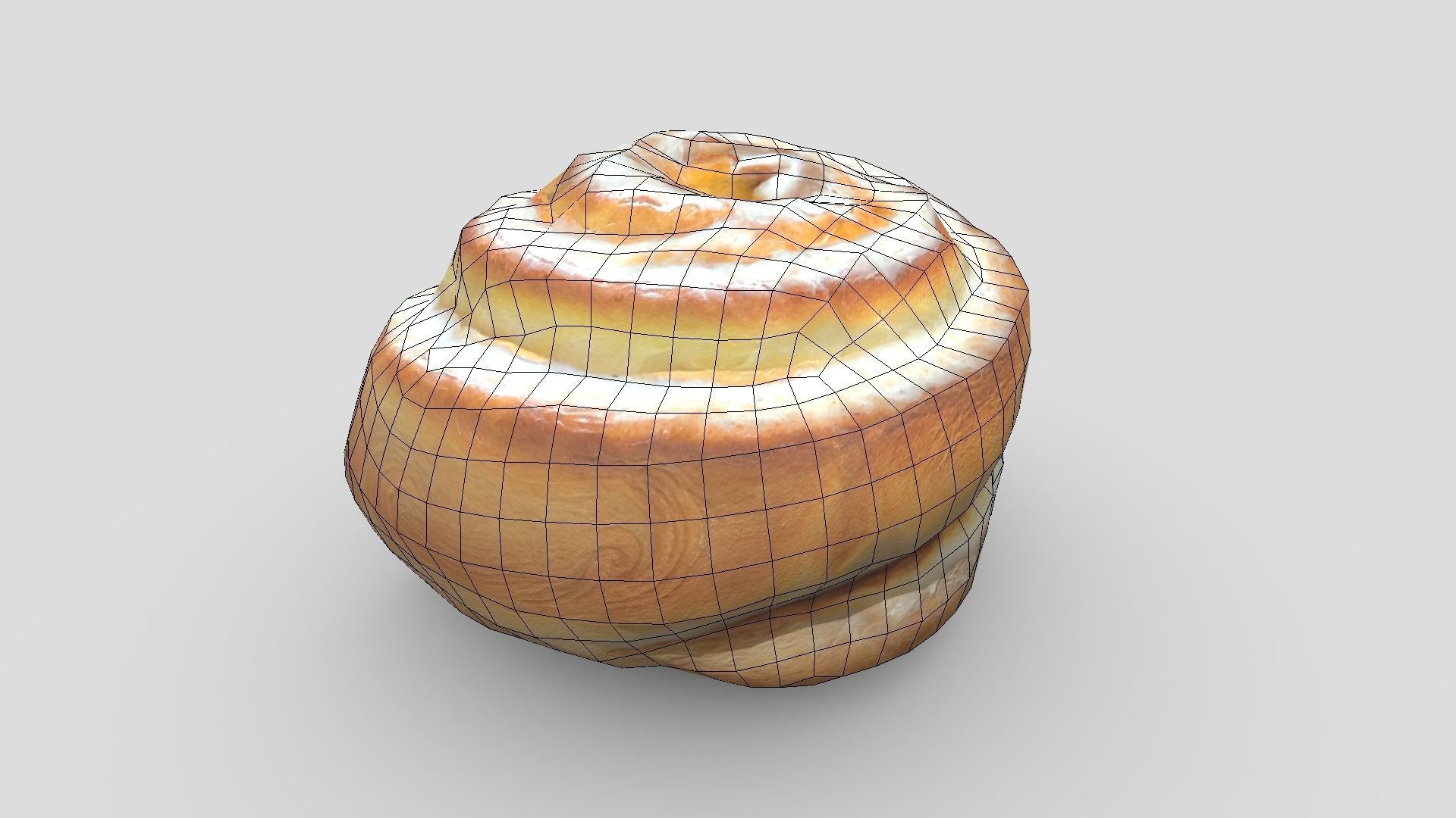 Cinnamon Roll Low-poly 3D model_8