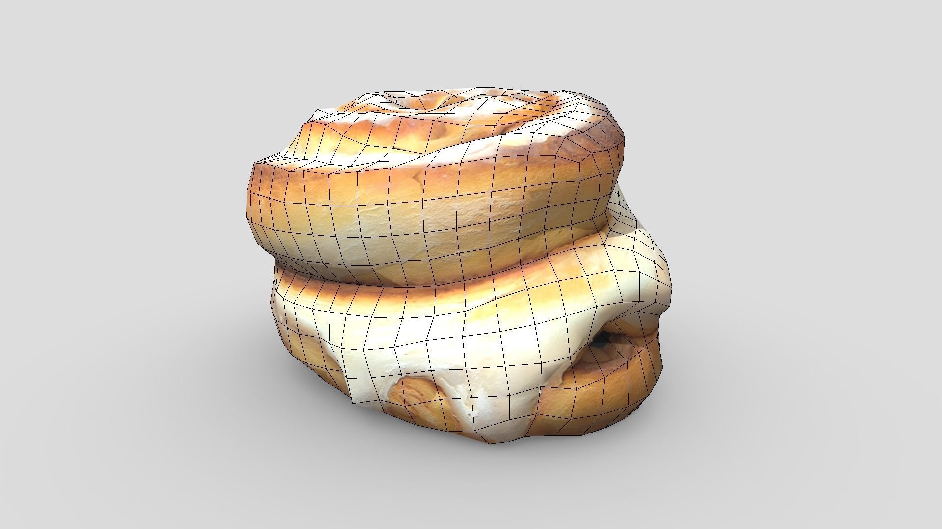 Cinnamon Roll Low-poly 3D model_10