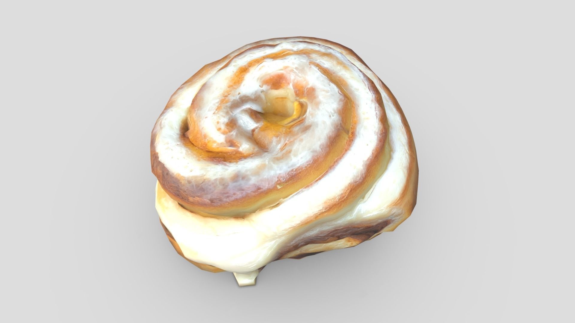 Cinnamon Roll Low-poly 3D model_5