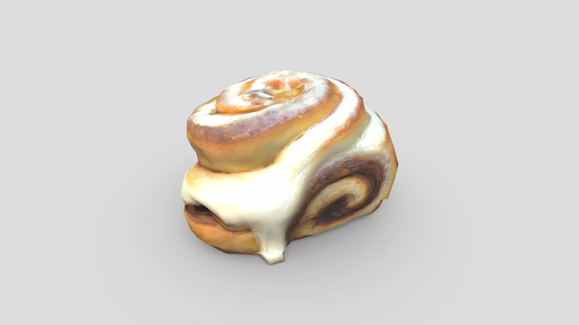 Cinnamon Roll Low-poly 3D model_0