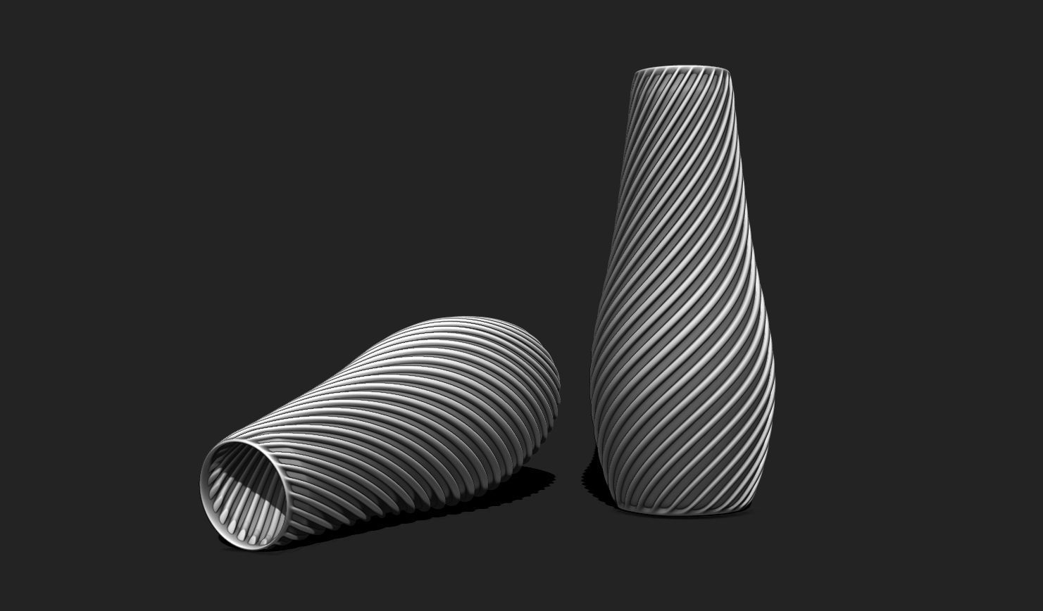 Spiral Vase 03 - Modern Home Decor - Flower Pot DIY - Table Vase 3D print model_7