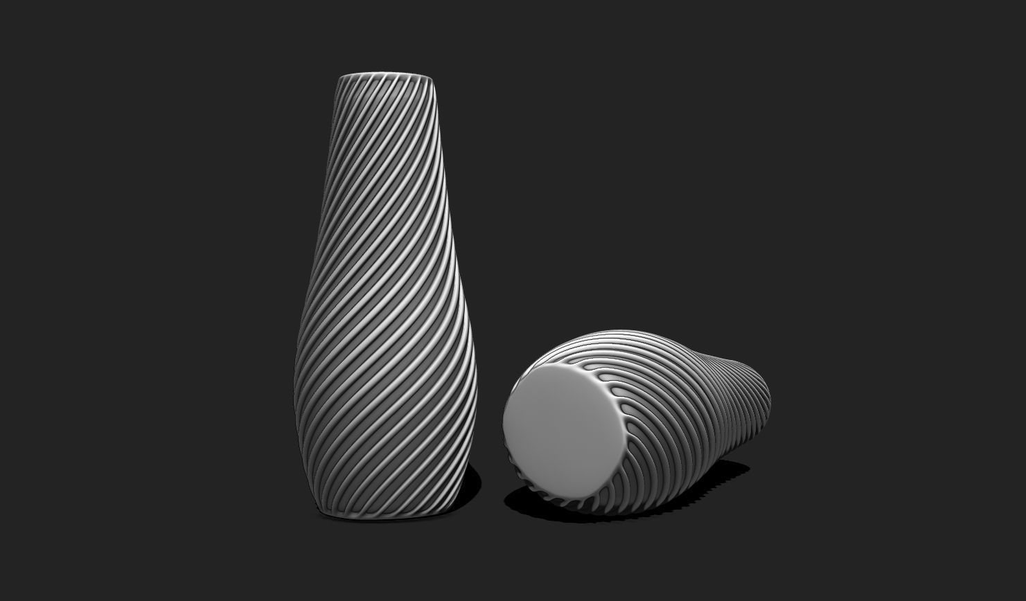 Spiral Vase 03 - Modern Home Decor - Flower Pot DIY - Table Vase 3D print model_5