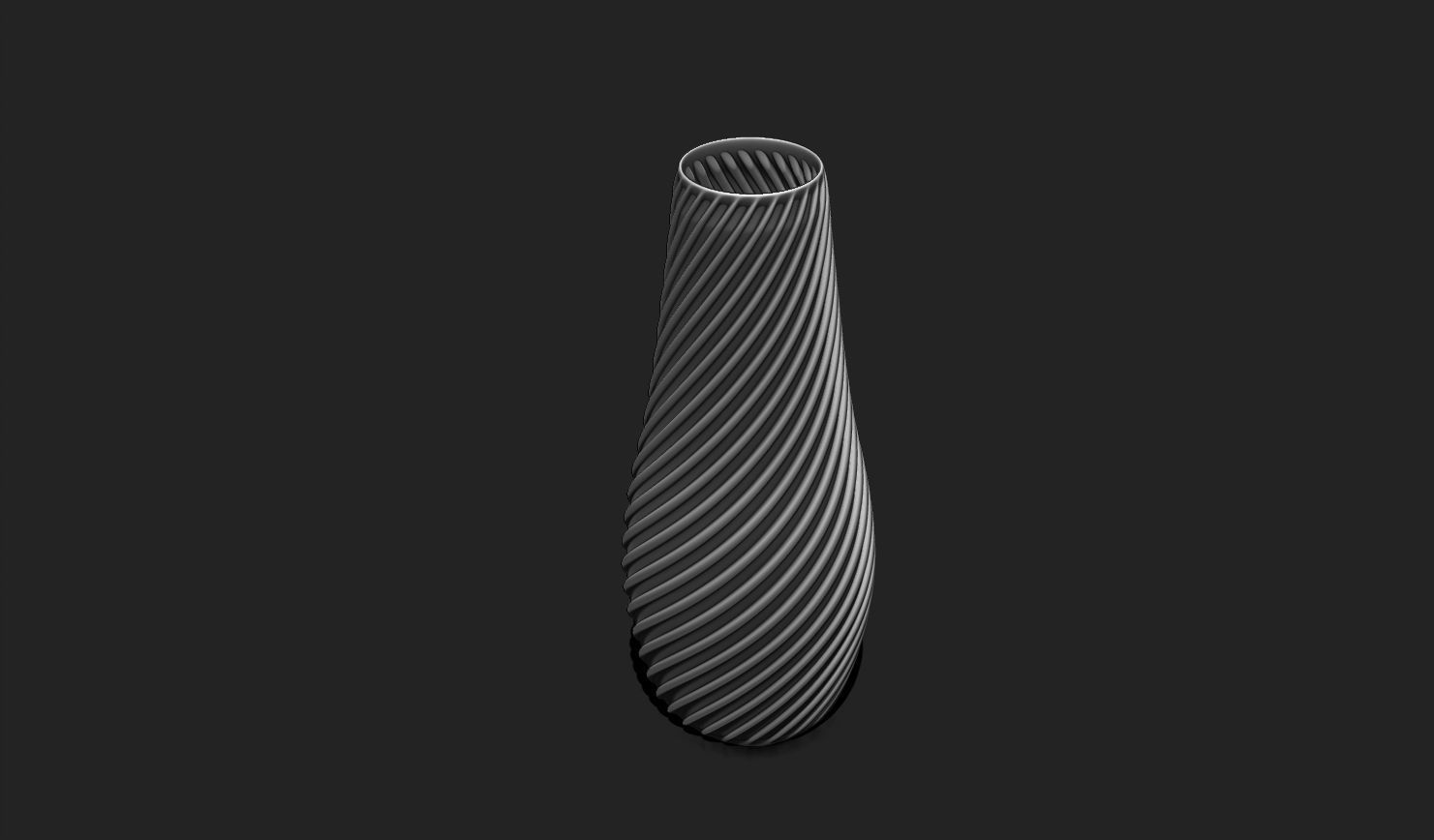 Spiral Vase 03 - Modern Home Decor - Flower Pot DIY - Table Vase 3D print model_3